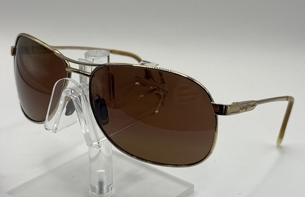 Maui Jim Akoni MJ-117-16 Sunglasses Gold HCL Bronze Polarized Aviator 62-14-130